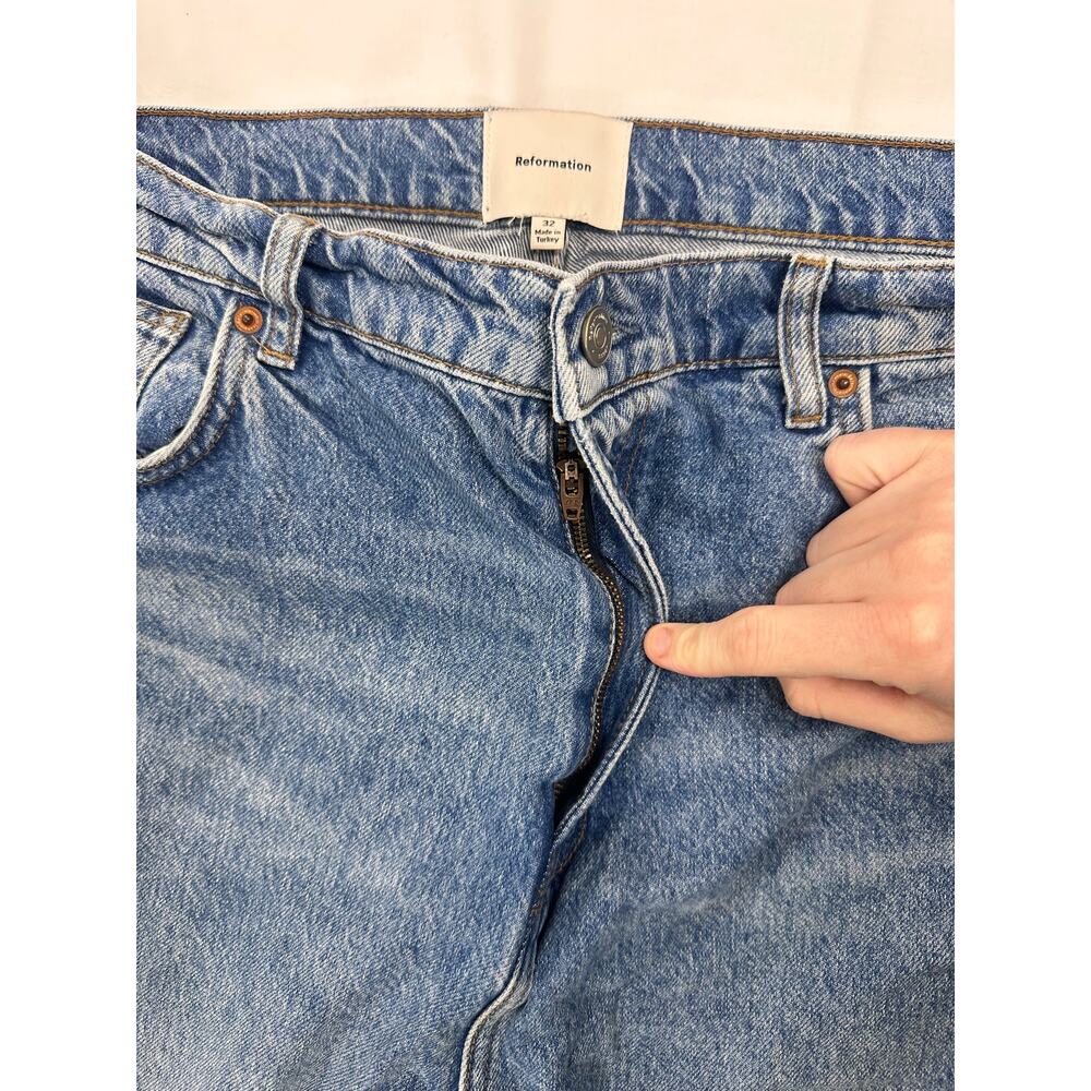 Reformation High Rise Wide Leg Slouchy Jean Size 32 - Picture 9 of 11
